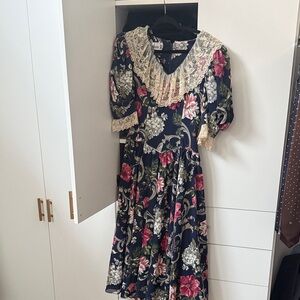 Deadstock Victorian Style Vintage Floral Dress